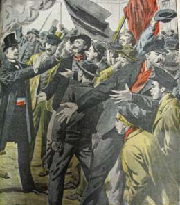 Limoges, la ville rouge - Manifestation ouvrière fin XIXe siècle