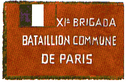 Banière du bataillon Commune de Paris, XIe brigade des Brigades internationales