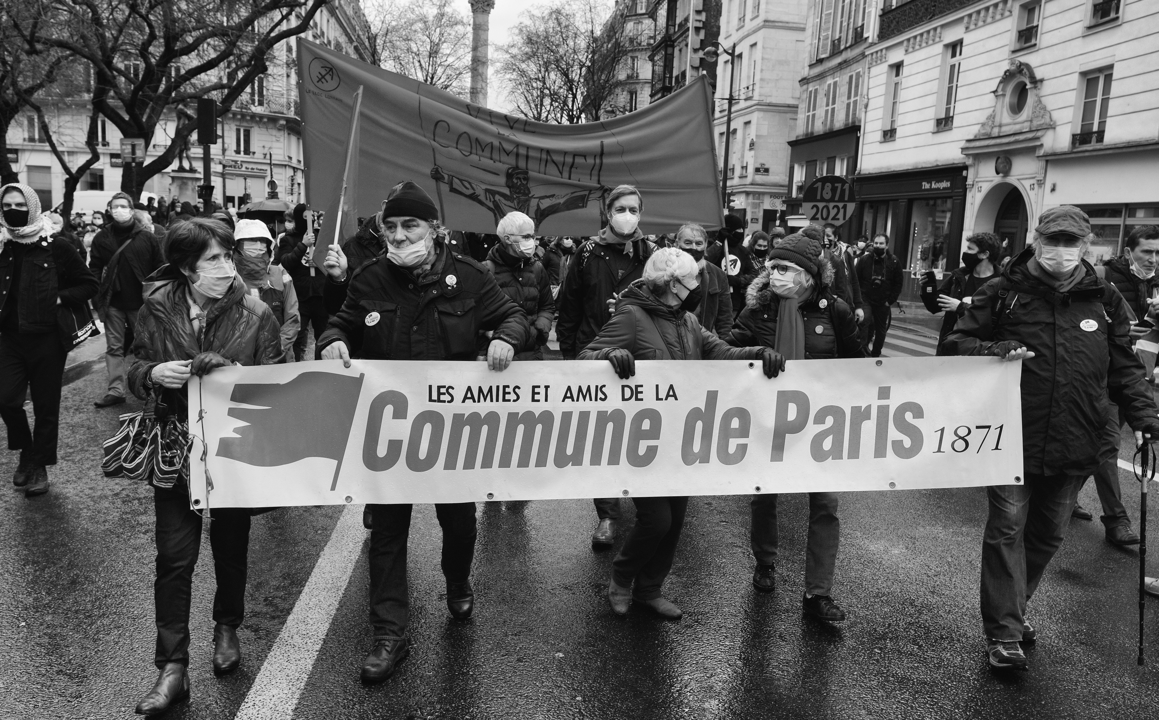 Commémoration de la Commune à la Bastille le 18 mars 2021 (Photo Serge D'ignazio)