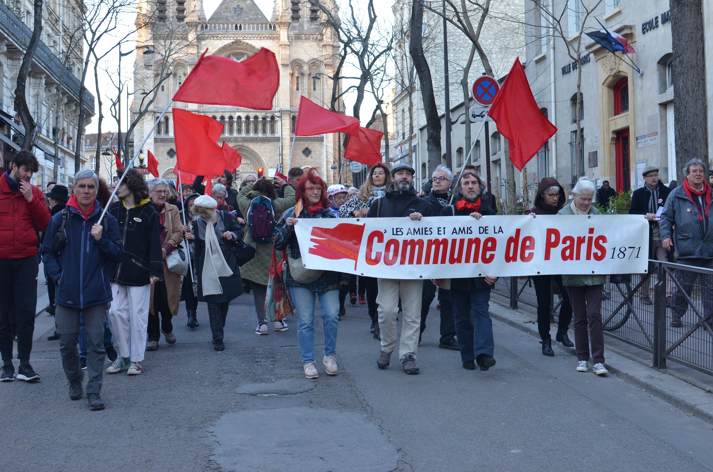 Commémoration du 18 mars 2022 dans le XXème à Belleville