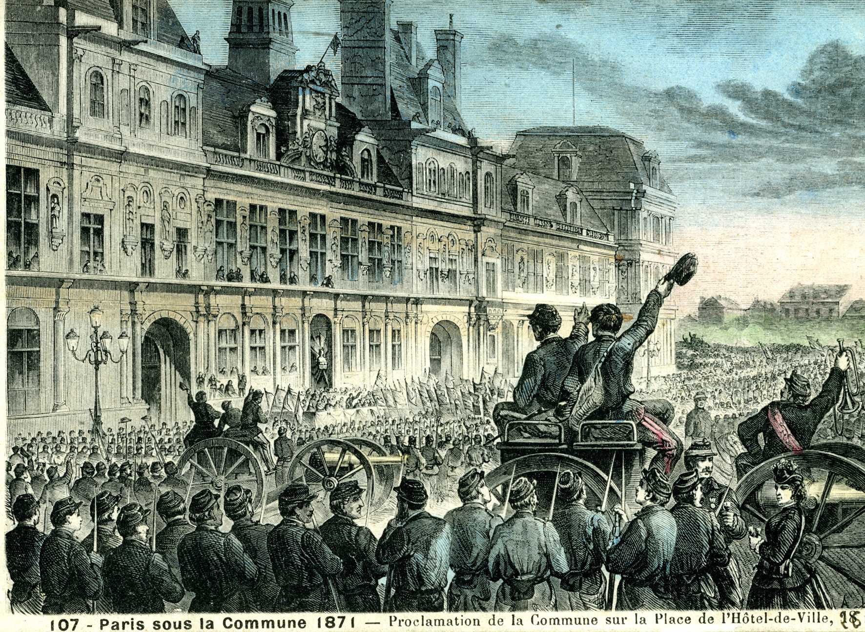 Proclamation de la Commune à l'Hôtel de Ville de Paris le 26 mars 1871