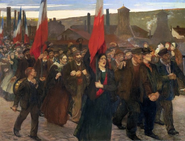 Jules Adler, La grève du Creusot, 1899. (Musée des Beaux-Arts de Pau)