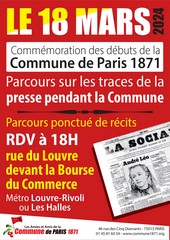 Affiche du parcours du 18 mars 2024 - Commémoration du début de la Commune de Paris 1871