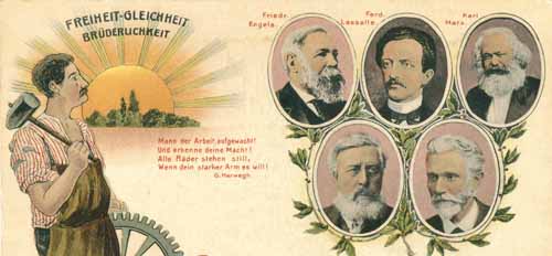 Affiche du Congres de la deuxième internationale à Stuttgart - 1907