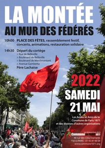 Affiche de la montée au Mur des Fédérés 21 mai 2022