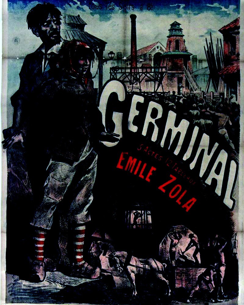 Affiche pour la pièce Germinal au Théâtre du Châtelet, 1890