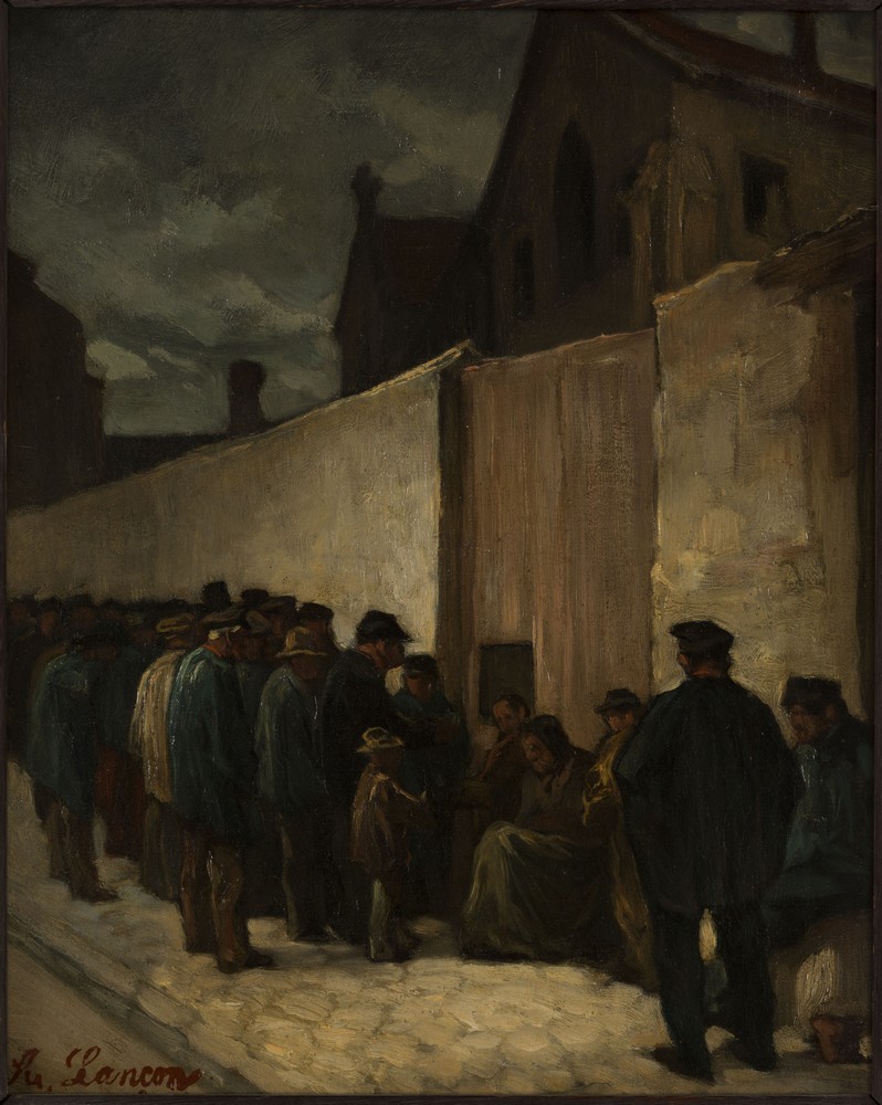 Auguste Lançon - Les Pauvres au coin de la rue de la Santé, en 1869  (source : © Musée Carnavalet, Histoire de Paris)