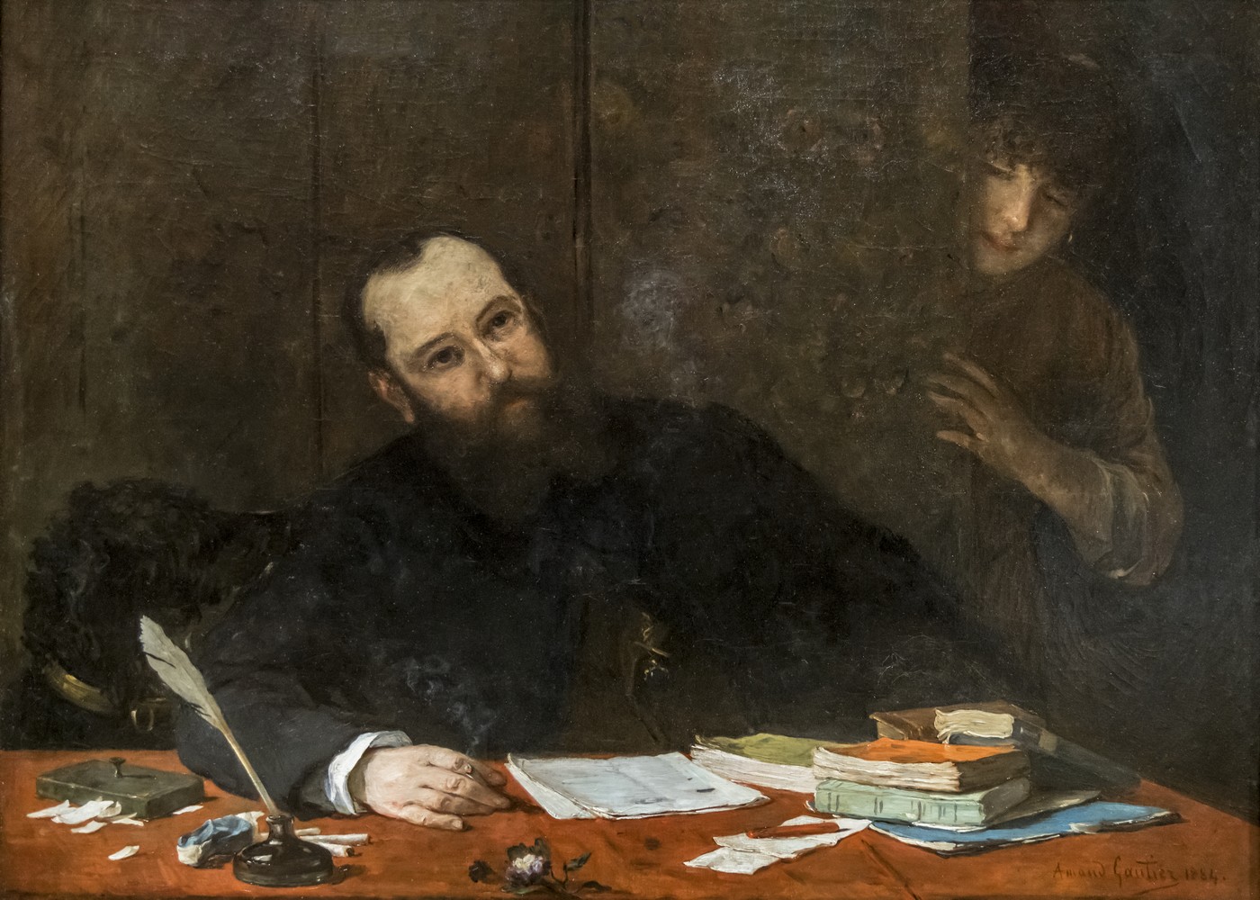 Armand-Désiré Gautier - Portrait d'Armand Silvestre (1884) - (source : Musée des Augustins de Toulouse)