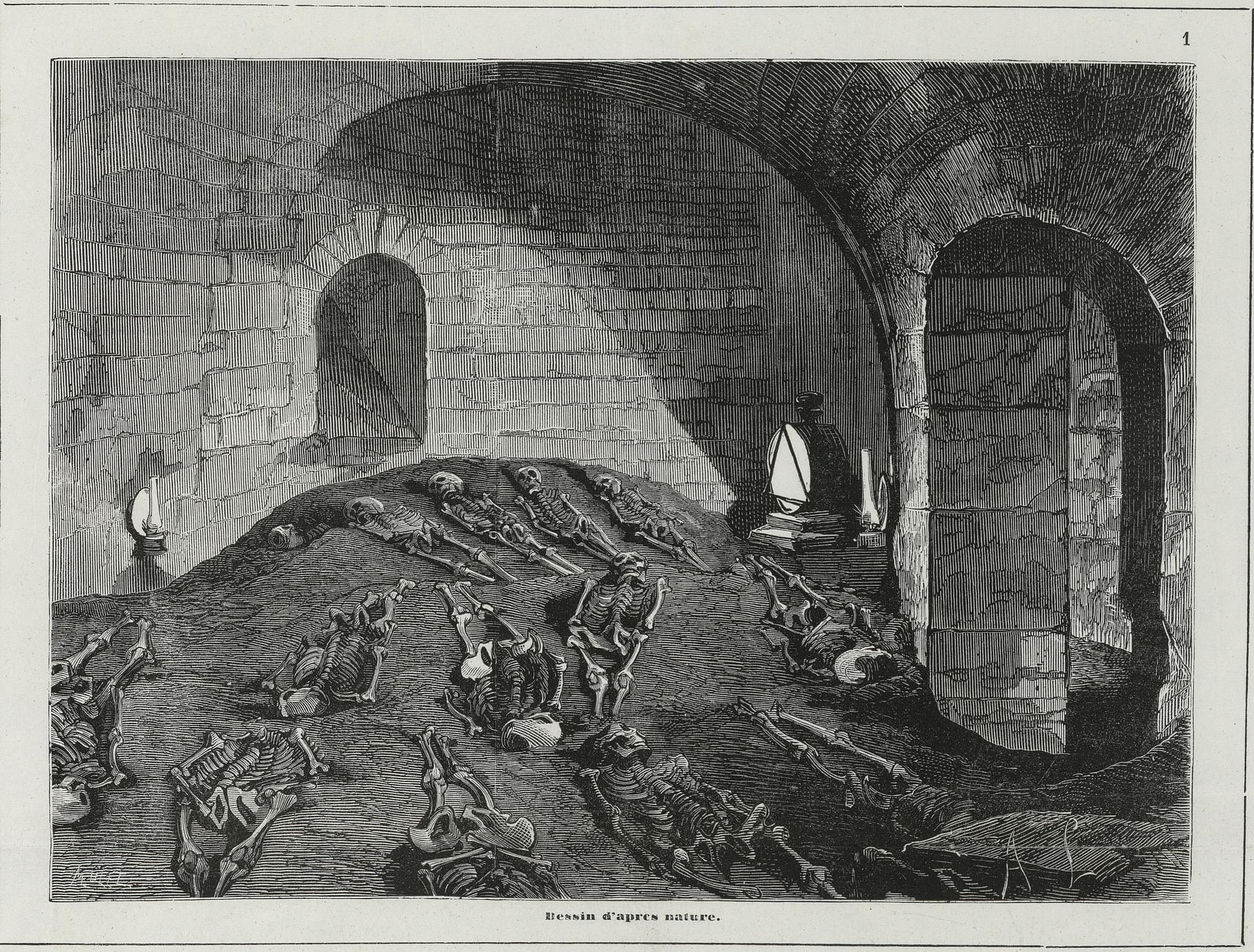 Cadavres de l'église Saint-Laurent (source © Musée Carnavalet – Histoire de Paris)