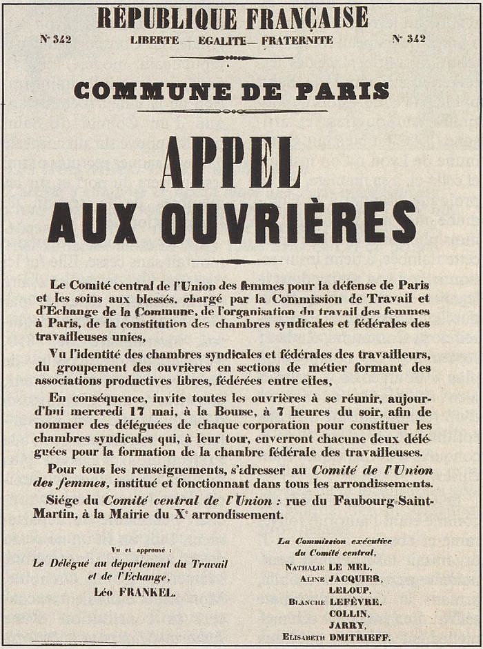 Affiche de la Commune de Paris n° 342 du 18 mai 1871 - Signature de Frankel (source : La Contemporaine – Nanterre / argonnaute.parisnanterre.fr)