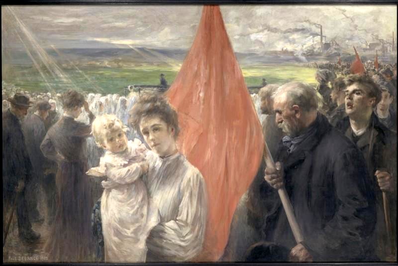 Paul Louis Delance, Grève à Saint-Ouen, 1908, © RMN - Musée d'Orsay