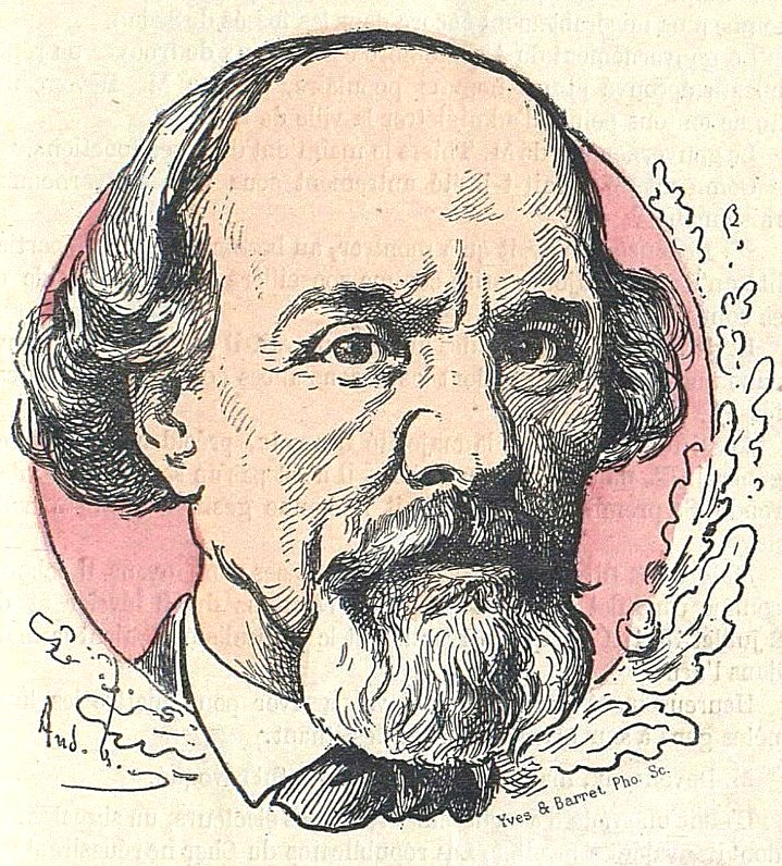 Philippe Devoucoux (1819-1889) Dessin d'André Gill - 1877 (source BNF - Gallica)