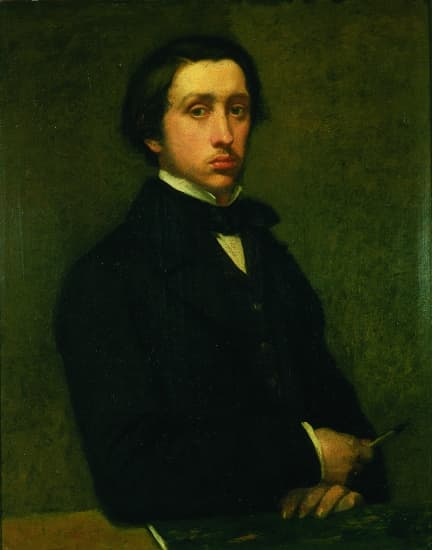 Portrait de l'artiste ou Degas au porte fusain (1855), huile sur papier marouflé sur toile d'Edgar Degas. (Musée d'Osay, Paris)