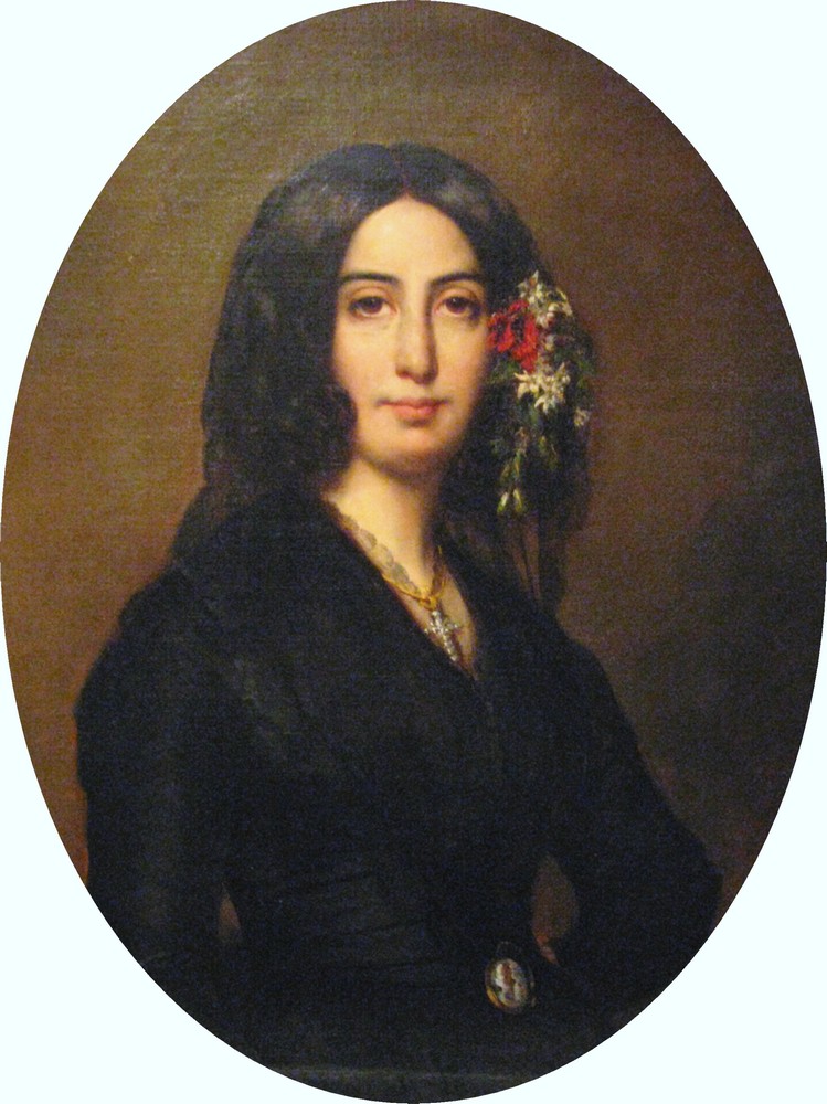 Portrait de George Sand (1804-1876) par Auguste Charpentier (1838) - collection Musée de la vie romantique, à Paris. 