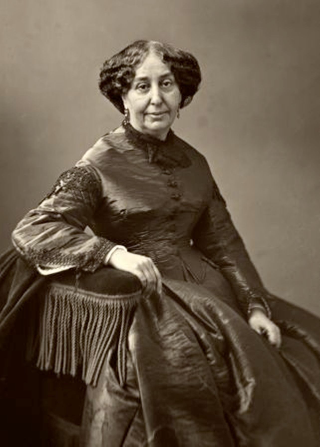 George Sand  (1804-1876) photographie de Nadar, au mois de mars 1864