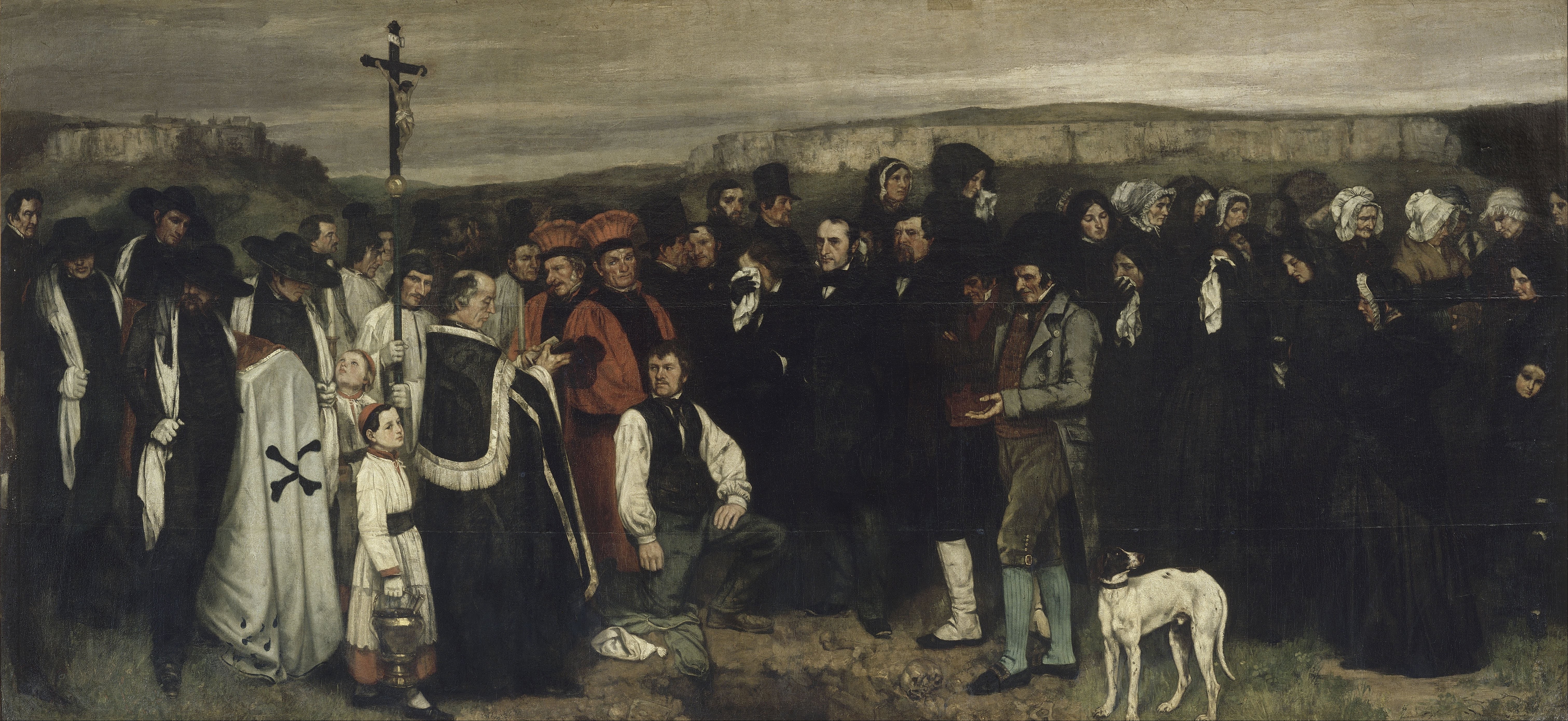 Gustave Courbet - Un enterrement à Ornans, 1849-1850, huile sur toile (Paris, Musée d’Orsay)