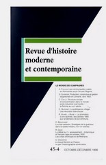 Raymond Huard , « Rural ». La promotion d'une épithète et sa signification politique et sociale, des années 1860 aux lendemains de la Commune, article de la Revue d’Histoire moderne et contemporaine (Tome 45 - 4e trimestre 1998)