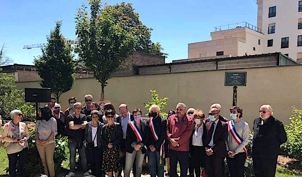 Inauguration du jardin Paule Minck à Paris XX le 31 mai 2021