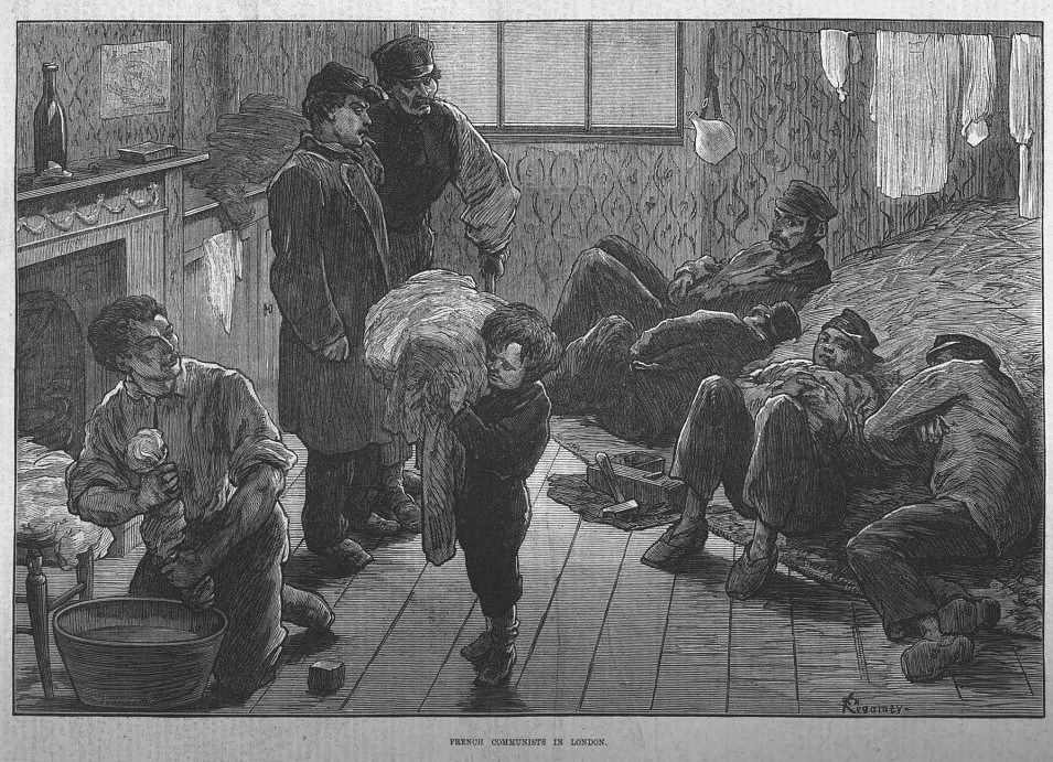 Exilés communards à Londres (source : Illustrated London News du 8 juin 1872)