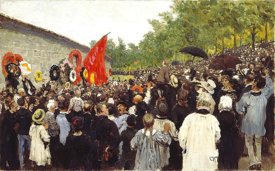Meeting annuel devant le Mur des Fédérés en 1883 – Peinture Ilya Répine (1844-1930) - (Tretyakov Gallery, Moscow, Russia )