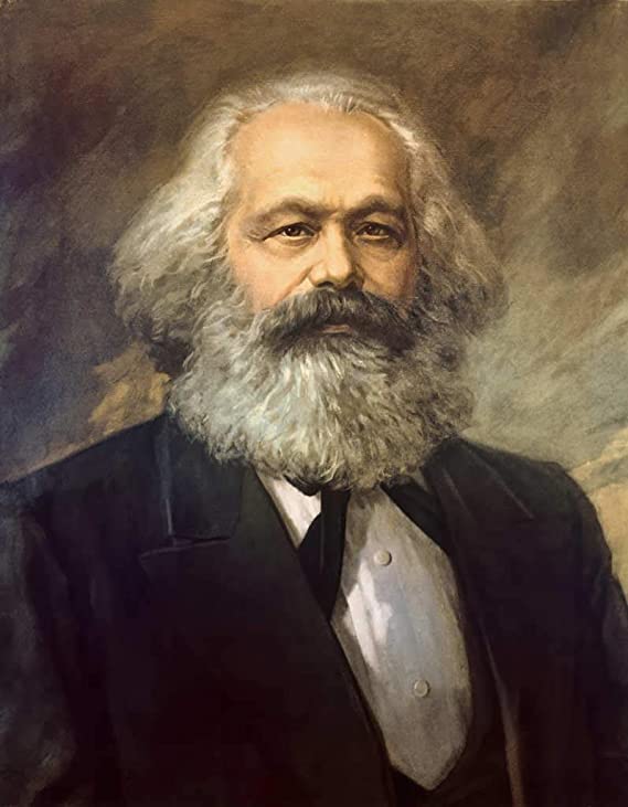 Portrait de Karl Marx par P. Nasarow (1920)
