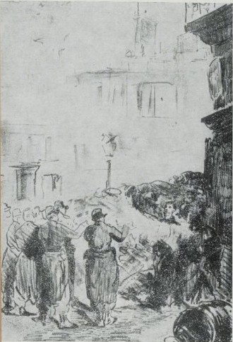 La barricade par Manet