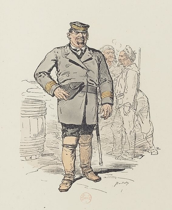 Le commandant Durassier dessiné par Bertall - Les Communeux, 1871 : Types, caractères, costumes (source : Gallica-BNF)