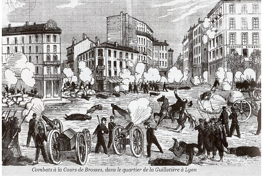 Repression de la Commune de Lyon - Combats du 30 avril 1871 à la Guillotière