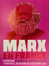 Affiche de l'exposition : Marx en France au musée de l'Histoire vivante à Montreuil