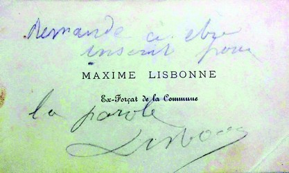 Carte de visite de Maxime Lisbonne