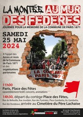 Affiche de la Montée au Mur des Fédérés du 25 mai 2024