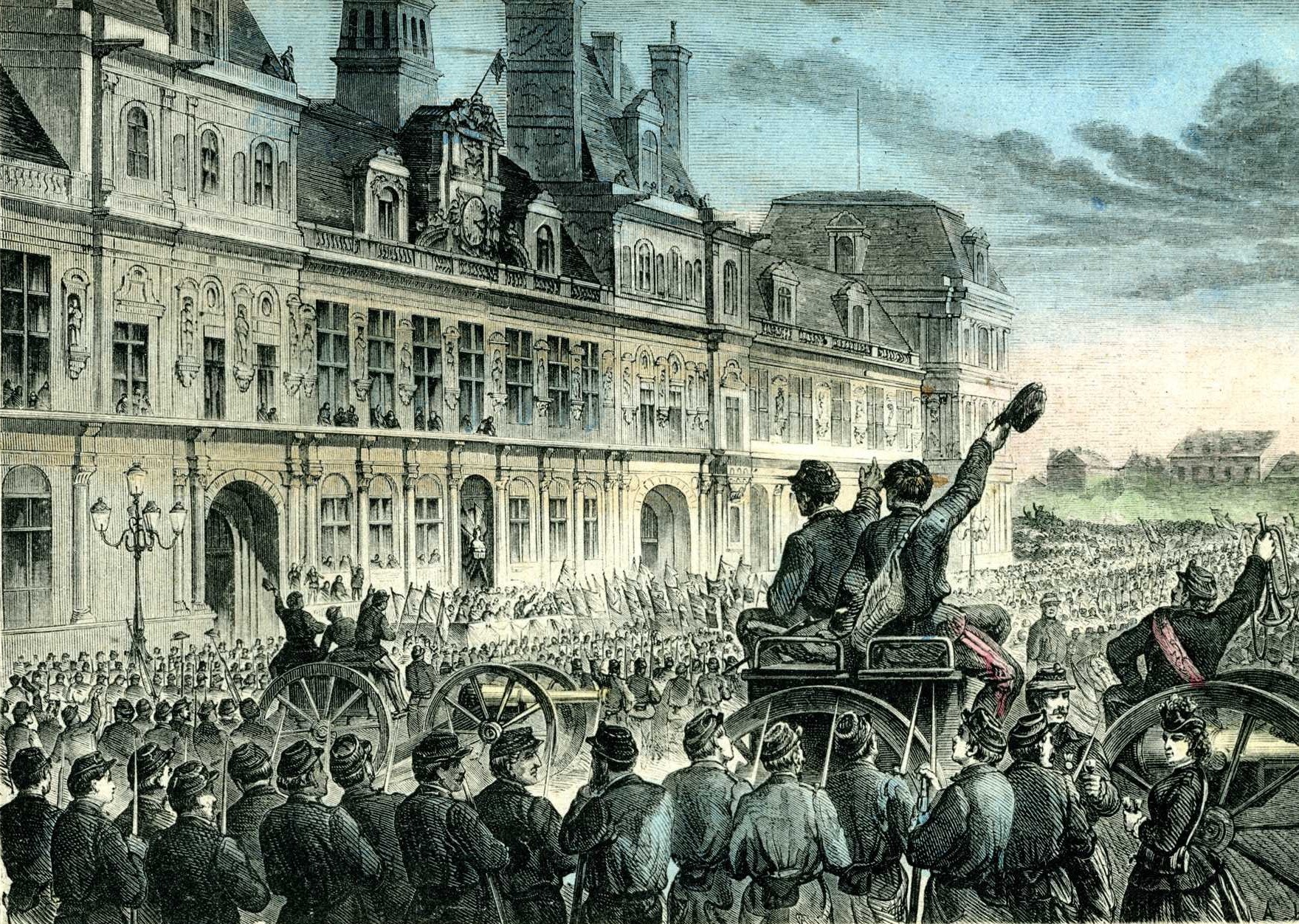 Proclamation de la Commune le 28 mars 1871 devant l'Hôtel de Ville de Paris