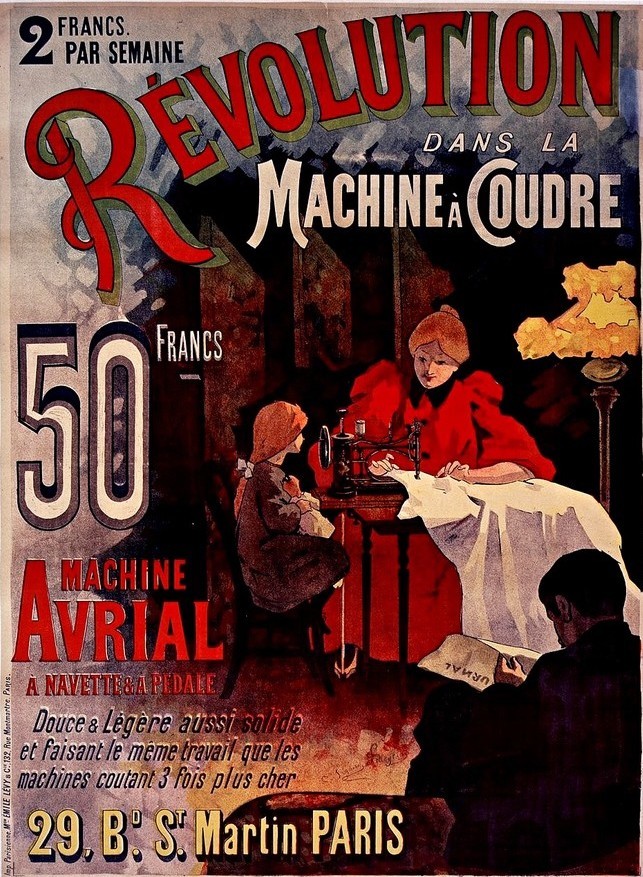 La machine Avrial - Affiche d'Émile Lévy, lithographie couleur, (© Musée Carnavalet - Histoire de Paris)