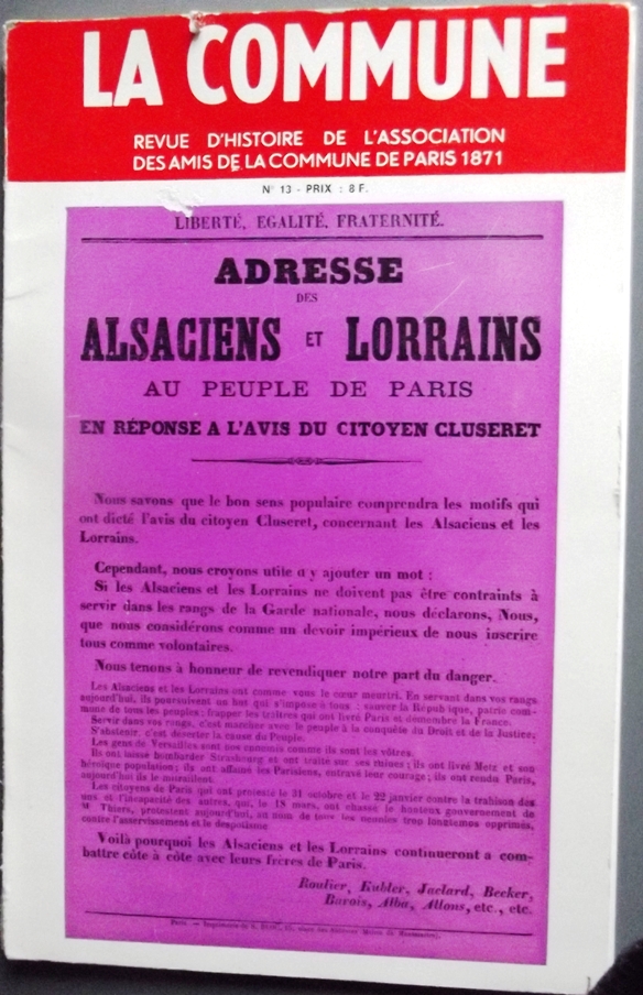 "La Commune" N° 13 - Revue des Amis de la Commune de Paris