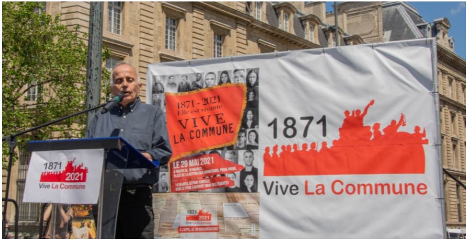 Roger Martelli, sur la place de la République, le 29 mai 2021 - Discours au nom de l’Association des Amies et Amis de la Commune de Paris 1871.