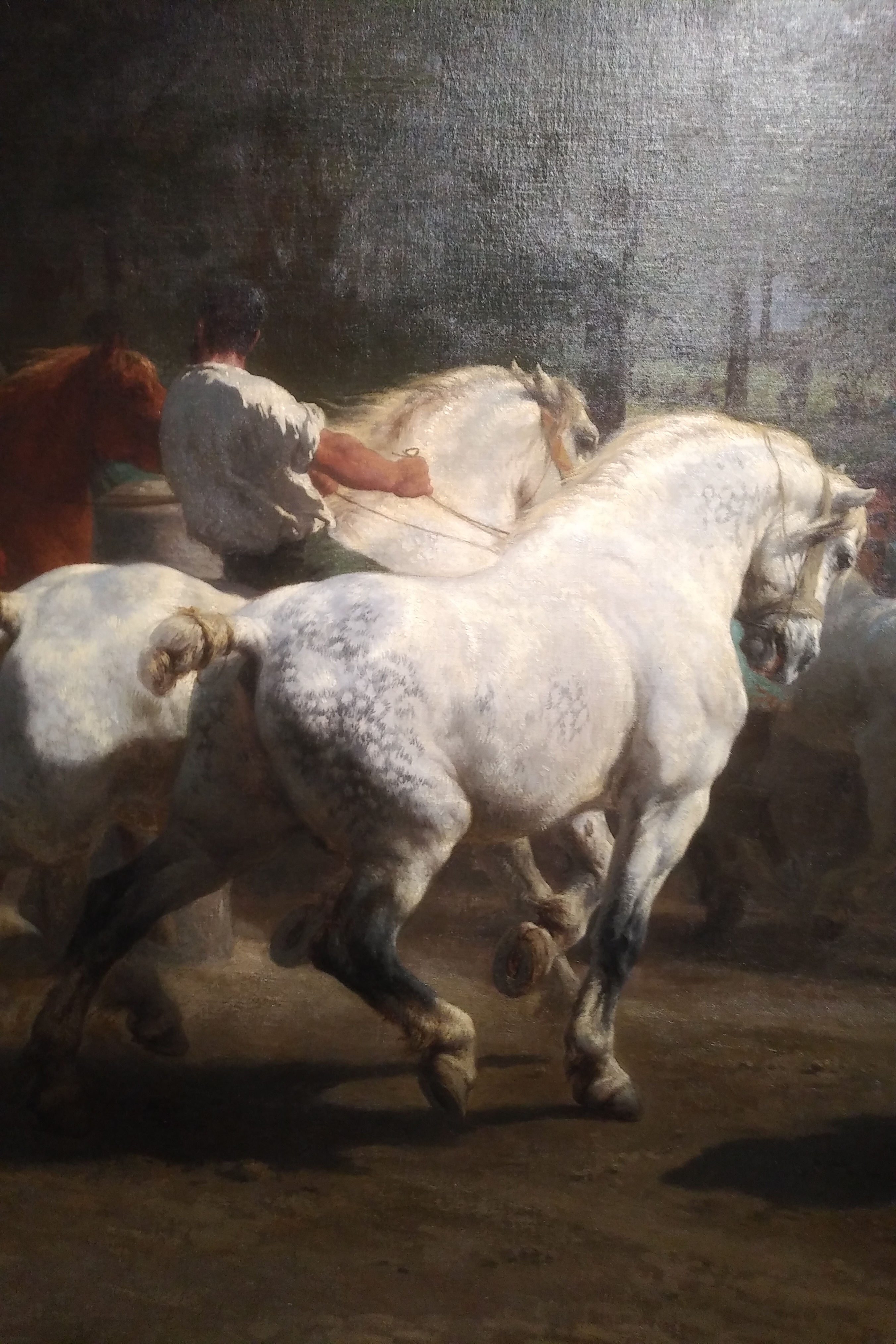 Rosa Bonheur et Nathalie Micas, Le marché aux chevaux, 1852-1855, Metropolitan Museum of Art, New York, (détail).