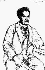 Olivier Souêtre, chansonnier anarchiste en 1897 (Source Almanach de la question sociale illustrée pour 1897, p. 59) 