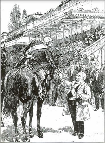 Thiers félicitant Mac-Mahon lors de la revue du 29 juin 1871 à l’hippodrome de Longchamp après les massacres de Paris
