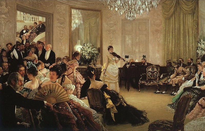 James Tissot, Silence ! ou Le concert, 1875 (source : Manchester Art Gallery)