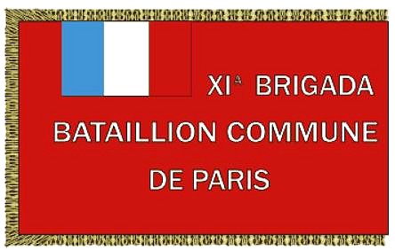 Drapeau de la XIème brigade, bataillon Commune de Paris