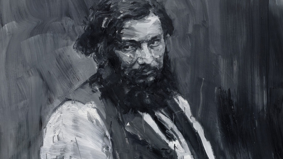 Portrait de Courbet par Yan Pei-Ming