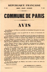 Une affiche de la Commune du 17 avril 1871