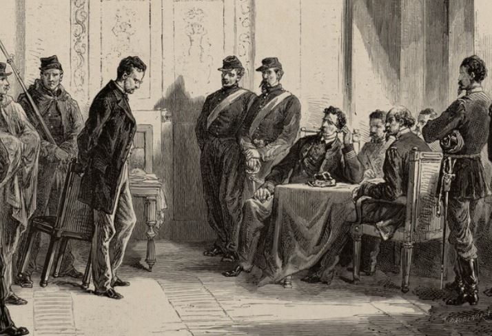 Interrogatoire de Louis Rossel après son arrestation (détail) - Juin 1871 (© Château de Versailles)