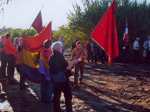 L'Acer et le Amis de la Commune de Paris à Camprédo sur l'Ebre, le 24 octobre 2008