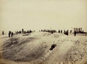 Parc d'artillerie des Buttes-Chaumont.18 mars 1871 - photographie Musée d’Art et d’Histoire de Saint-Denis