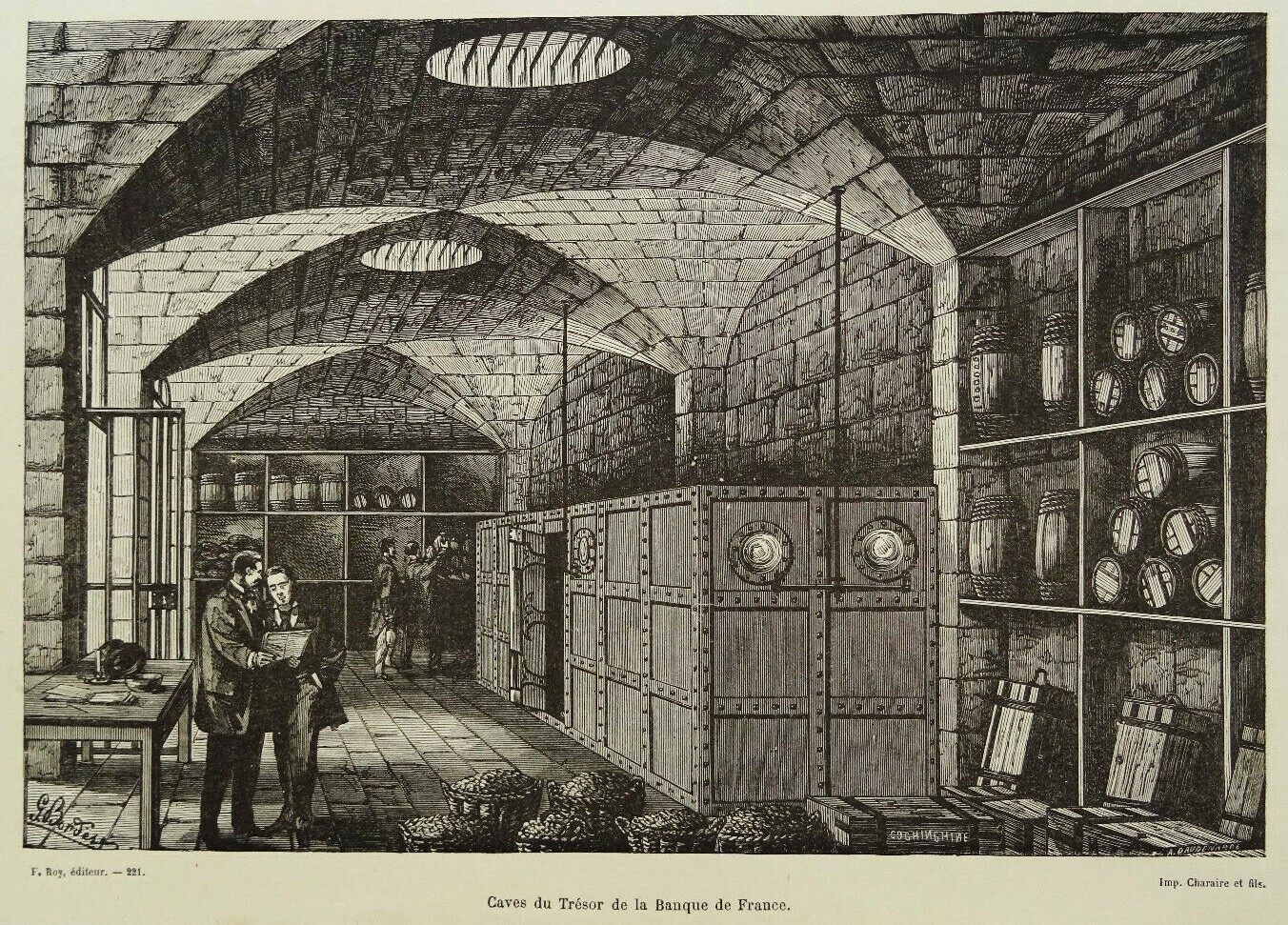 Intérieur des Caves du Trésor de la Banque de France