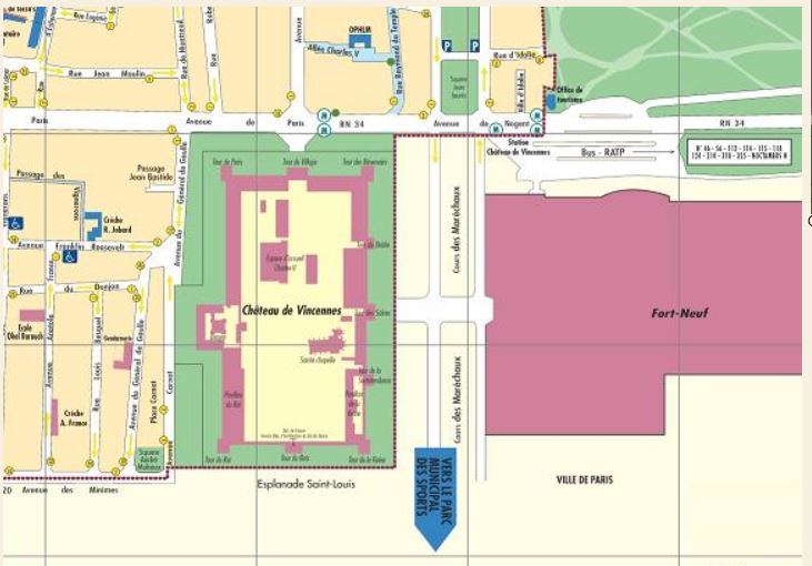 Plan du château de Vincennes