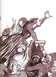 Un club de femmes - Caricature de Daumier