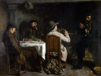 Courbet l'après diner à Ornans