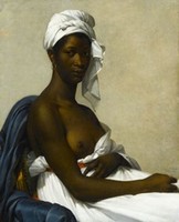 Marie-Guillemine Benoist (1768-1826), Portrait d’une femme noire, 1800. (Musée du Louvre) - Élève de David, Marie-Guillemine Benoist présente au Salon de 1800 ce tableau qui est vu comme un manifeste de l’émancipation des esclaves.